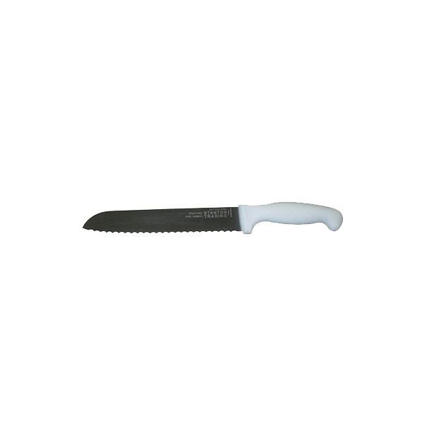 Stanton Trading Bread Knife 8" White PP handle serrated edge, high-carbonsteel - KNV-BRDSER8-WH