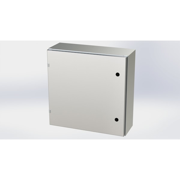 Saginaw Control & Engineering 304 Stainless Steel Electrical Enclosures, 24 in H, 8 in D, 24 in W, NEMA 3R, 4, 4X, 12, 13, Hinged - SCE-24EL2408SSLP