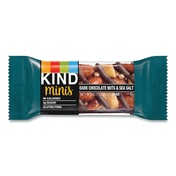 Kind Minis, Nueces de Chocolate Oscuro/Sal Marina, 0.7 oz, paquete de 10 - 27959