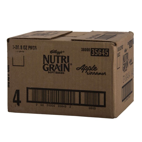 Kelloggs Kellogg's Barrita de cereal Nutri-Grain sabor Manzana Canela 1.3 oz., paquete con 48 unidades - 3800035645