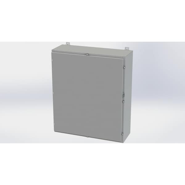 Saginaw Control & Engineering Carbon Steel Electrical Enclosures, 42 in H, 12 in D, 36 in W, NEMA 4, Hinged - SCE-42H3612LP
