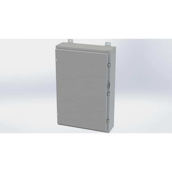 Saginaw Control & Engineering Carbon Steel Electrical Enclosures, 30 in H, 6 in D, 20 in W, NEMA 4, Hinged - SCE-30H2006LP