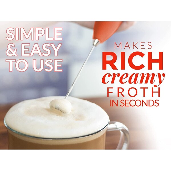 Zulay Kitchen Milk Frother  Peaches  Cream - ZULB07T7K2PV5