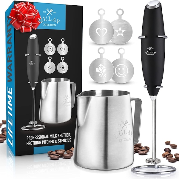 Zulay Kitchen Milk Frother Complete Set - ZULB07QZZG8XX
