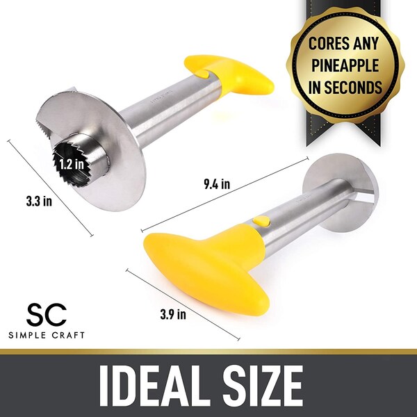 Zulay Kitchen Zulay SC Pineapple Corer  Black - ZULB0897YM9J3