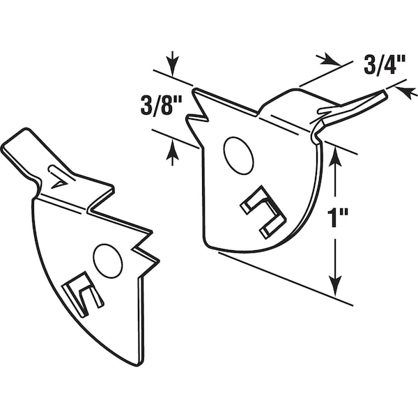 Prime-Line Window Screen Knife Latches, Swivel, Mill 3 Pairs - L 5561