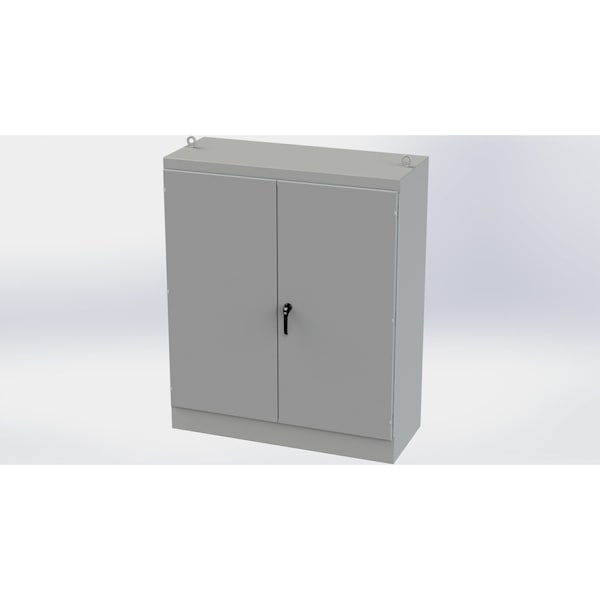 Saginaw Control & Engineering Carbon Steel Electrical Enclosures, 72 in H, 24 in D, 60 in W, NEMA 3R, 12, 13, Hinged - SCE-726024FSD