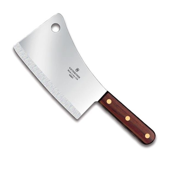 Swiss Arms Swiss Army Brands VIC-40091 2019 1 lbs Victorinox Kitchen Cleaver; Walnut - 7 x 3 in. - VIC-40091