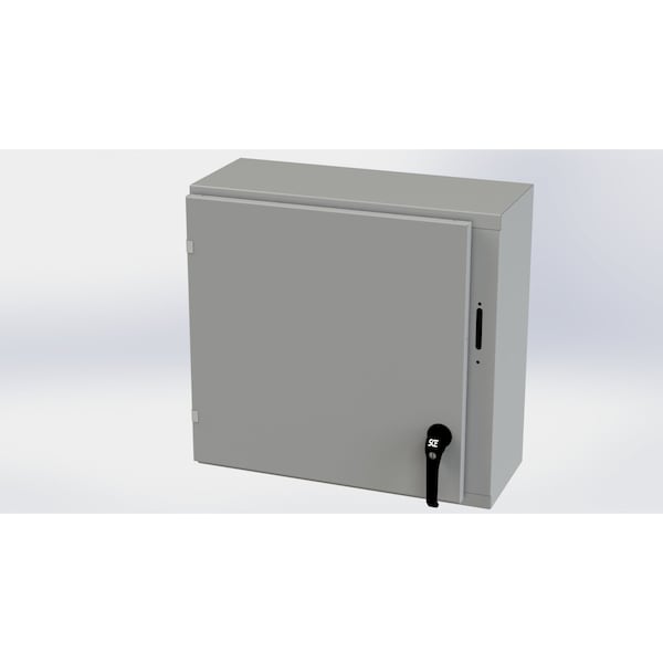 Saginaw Control & Engineering Carbon Steel Electrical Enclosures, 24 in H, 10 in D, 25.38 in W, NEMA 3R, 4, 12, 13, Hinged - SCE-24XEL2510LP