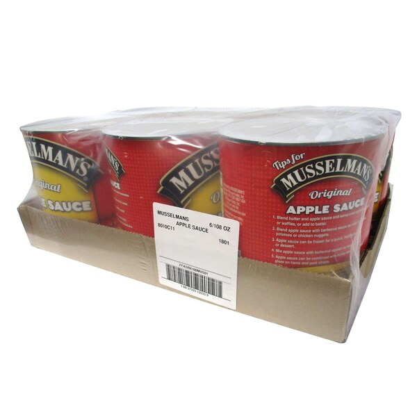 Musselman's Puré de Manzana en Latas de 108 oz, Paquete de 6 - FFASR8100MUS01