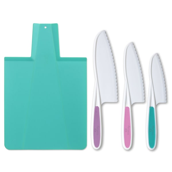 Tovla Jr. Tovla Jr Kids Kitchen Knife and Foldable Cutting Board Set Blue - Z5-UJGK-PSX5