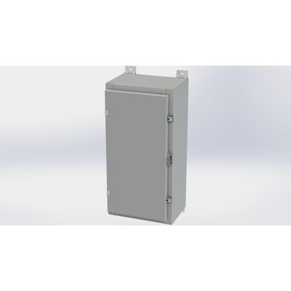 Saginaw Control & Engineering Carbon Steel Electrical Enclosures, 24 in H, 8 in D, 12 in W, NEMA 4, Hinged - SCE-24H1208LP