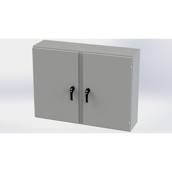Saginaw Control & Engineering Carbon Steel Electrical Enclosures, 36 in H, 12 in D, 48 in W, NEMA 3R, 4, 12, 13, Hinged - SCE-36EL4812WFLP