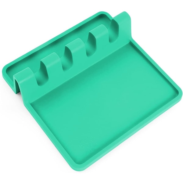 Zulay Kitchen Zulay Utensil Rest w Drip Pad Silicone  Spring Green - ZULB089LT2ZRD