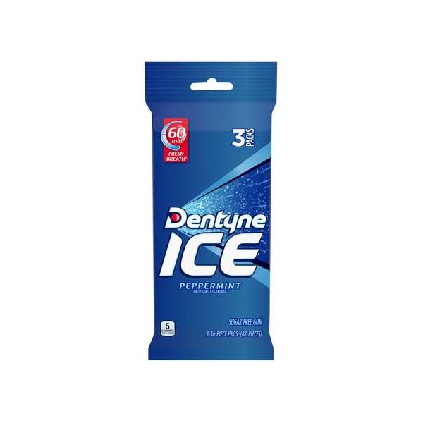 Dentyne Gum Dentyne Ice Menta sin Azúcar 16 piezas, PK60 - 31256