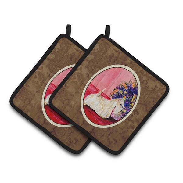 Carolines Treasures Scottish Terrier Pair of Pot Holders, 7.5 x 3 x 7.5 in. - SS8306PTHD