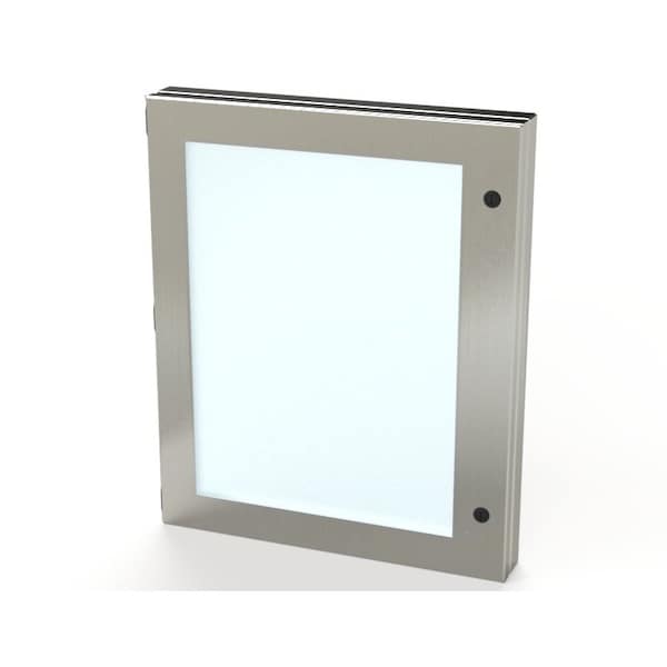 Saginaw Control & Engineering Hinged Window, 22 in. H x 18 in. W x 1-1/2 in. L, 304 Stainless Steel, Polycarbonate - SCE-HWK2218SS