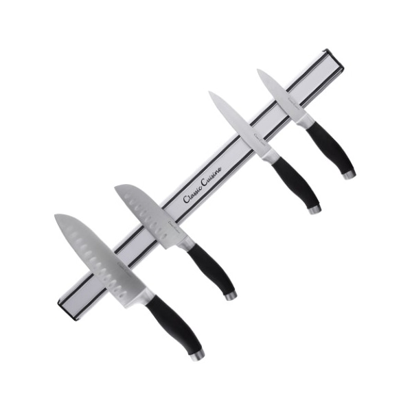 Hastings Home 22-inch Magnetic Knife Storage Strip Aluminum Bar with Heavy Duty Magnets, Safe Storage for Utensils - 467241LEY