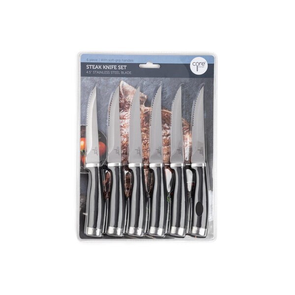 Kitchencuisine Stainless Steel Steak Knife Set - 6 Piece - KI2514315