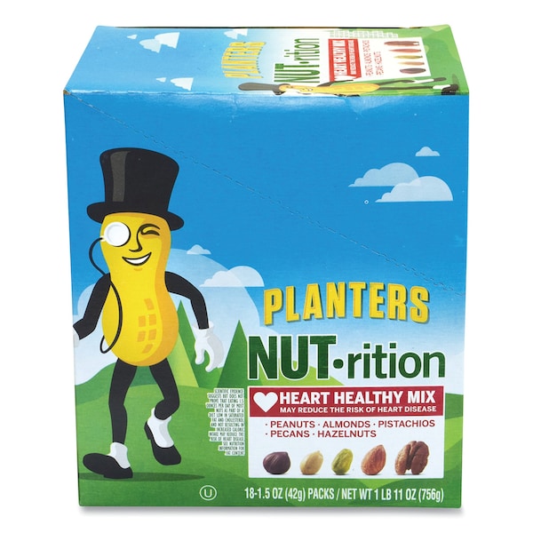 Mezcla saludable para el corazón Planters NUT-rition, tubo de 1.5 oz, paquete de 18 - 1718