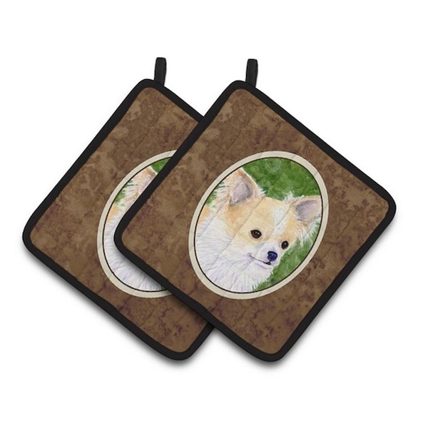 Carolines Treasures Chihuahua Pair of Pot Holders, 7.5 x 3 x 7.5 in. - SS8788PTHD