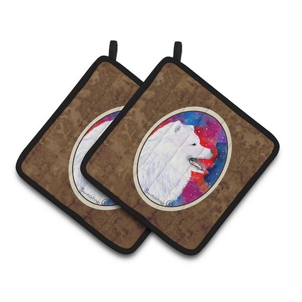 Carolines Treasures Samoyed Pair of Pot Holders, 7.5 x 3 x 7.5 in. - SS8752PTHD