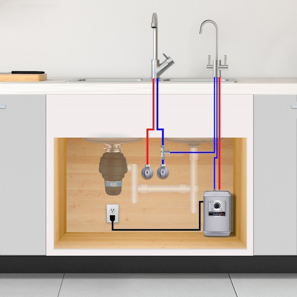 Ready Hot Compact Hot Water Dispenser with Chrome Faucet - 41-RH-150-F570-CH