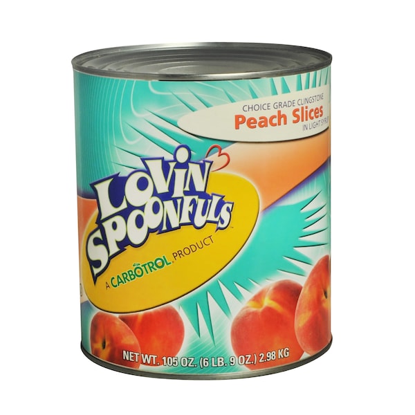 Lovin Spoonfuls Lovin' Spoonfuls-Rebanadas de Durazno Lt Syr #10, Paquete de 6 - 505310