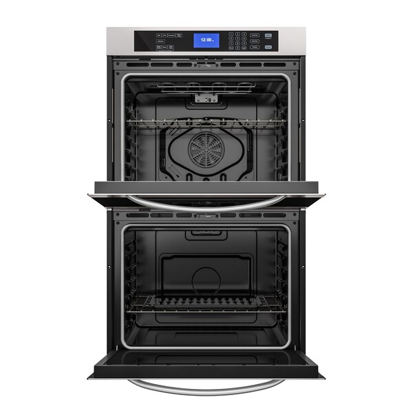 Koolmore Stainless Steel Premium Convection Oven (Double Unit) with 7 Cooking/Baking Modes in Silver - KM-WO30D-SS