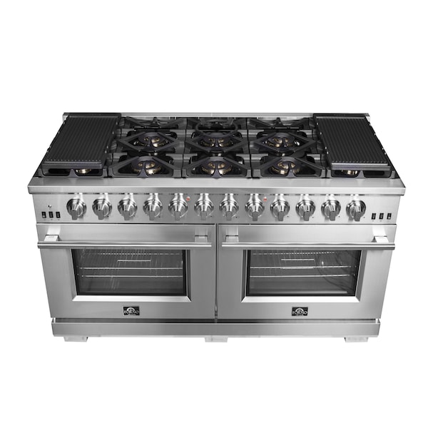 Forno Capriasca Titanium Professional 60In. Freestanding Gas Range - FFSGS6260-60