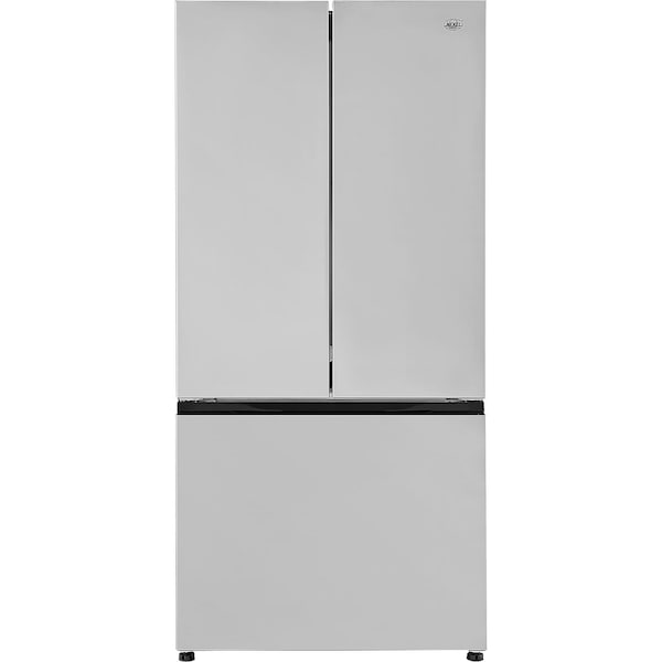Nexel Refrigerator & Freezer Combo, 18 Cu. Ft., French Doors, Stainless Steel - 243229