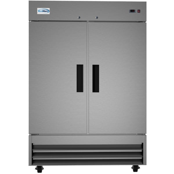 Koolmore 54" 2 Door Stainless Steel Commercial Reach-In Refrigerator Cooler  - 47 cu. ft - RIR-2D-SS
