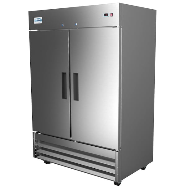 Koolmore 54" 2 Door Stainless Steel Commercial Reach-In Refrigerator Cooler  - 47 cu. ft - RIR-2D-SS