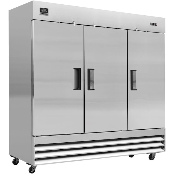 Nexel 3 Door Commercial Reach-In Refrigerator, 72 Cu. Ft., 80-7/8W x 32-1/4D x 82-1/2H - CFD-3RR-HC