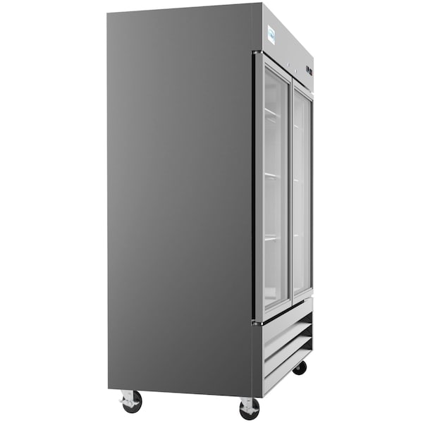 Koolmore 54" 2 Glass Door Commercial Reach-in Refrigerator Cooler with LED Lighting - 47 cu. Ft - RIR-2D-GD