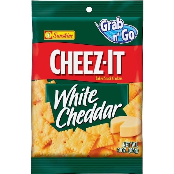 Cheez-It CHEEZITWC6 Galletas saladas horneadas, sabor a cheddar blanco, bolsa de 3 oz - 462809