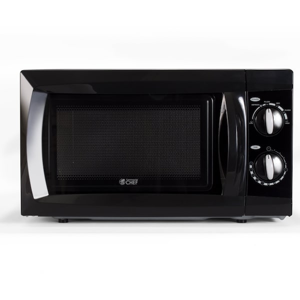Commercial Chef Countertop Microwave Oven, 0.6 Cu. Ft, Black - CHM660B