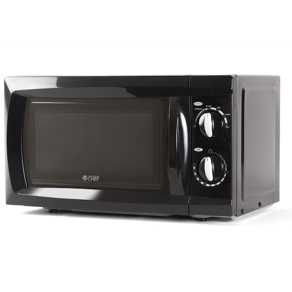 Commercial Chef Countertop Microwave Oven, 0.6 Cu. Ft, Black - CHM660B