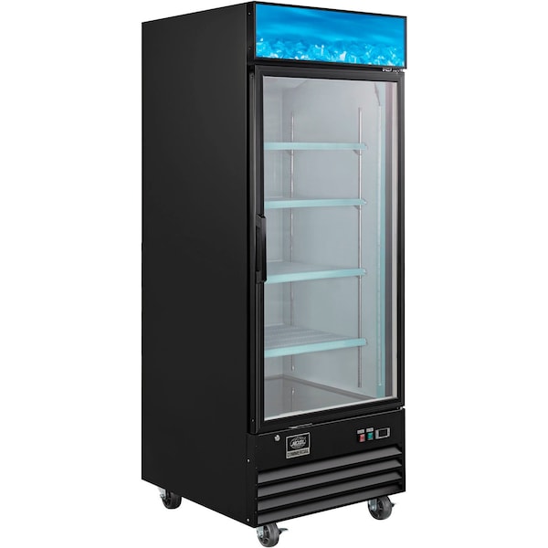 Global Industrial Nexel Merchandiser Freezer, Glass Door, 23 Cu. Ft., Black - 243050