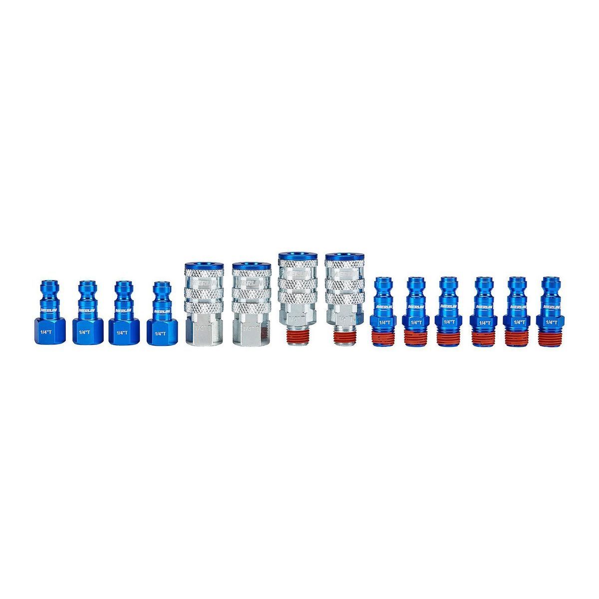 Set de acopladores y clavijas automotrices codificados por colores Merlin, 14 piezas - 57629