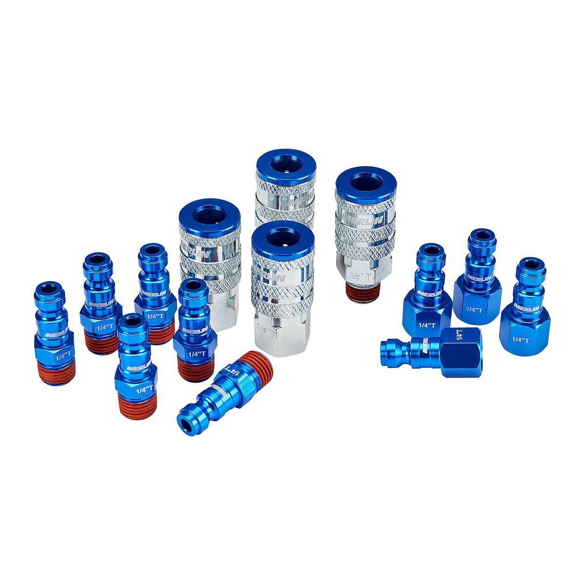 Set de acopladores y clavijas automotrices codificados por colores Merlin, 14 piezas - 57629