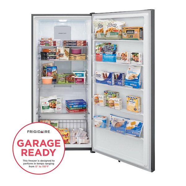 Almo Frigidaire 20.0 Cu. Ft. Auto-Defrost Upright LED-Lit Freezer with Reversible Door, Carbon - FFUE2024AN