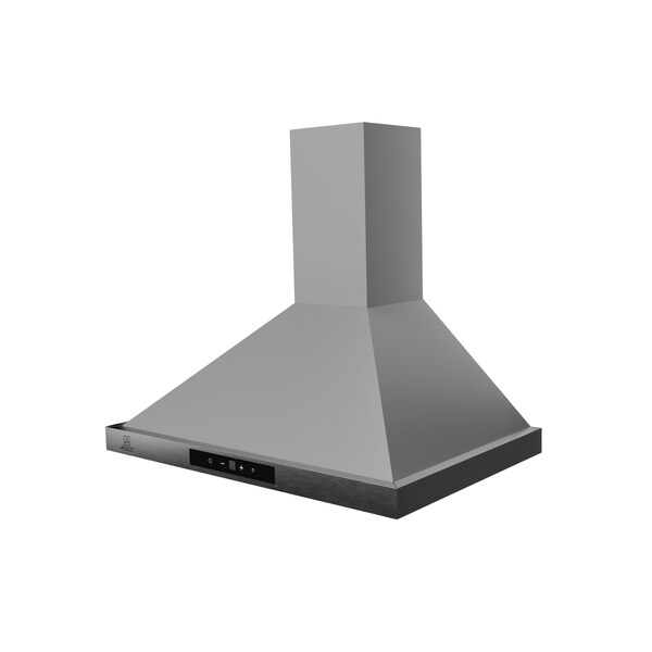 Anzzi 30-Inch Wall-mounted stainless steel-finished convertible range hood with aluminum filter - RH-AZ0576ESS