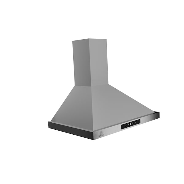 Anzzi 30-Inch Wall-mounted stainless steel-finished convertible range hood with aluminum filter - RH-AZ0576ESS