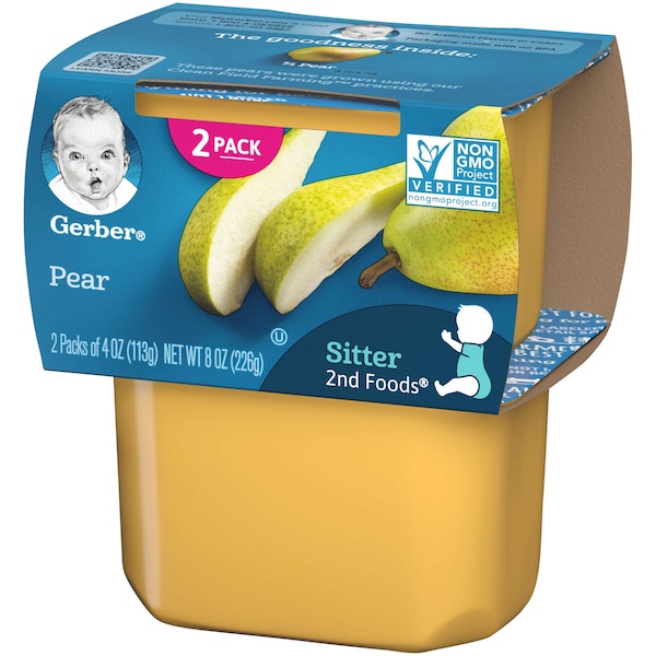 Alimentos para bebé Gerber 2do. Pera Gerber, Kosher 4 oz., PK16 - 00015000076566