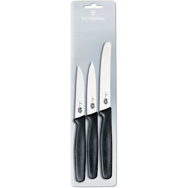 Swiss Army Brands Victorinox 49890 Kitchen Black Paring Sets, 3-Pieceset - VIC-5.1113.3