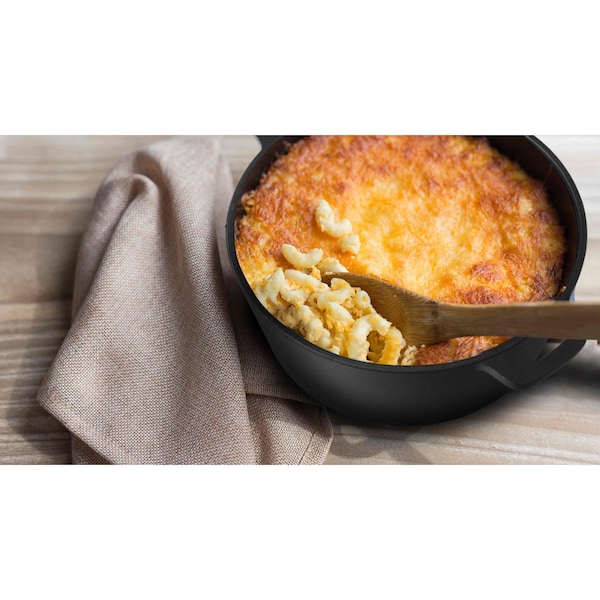 Commercial Chef 5 Quart Cast Iron Dutch Oven with Dome Lid & Handles, Preseasoned - CHFL545