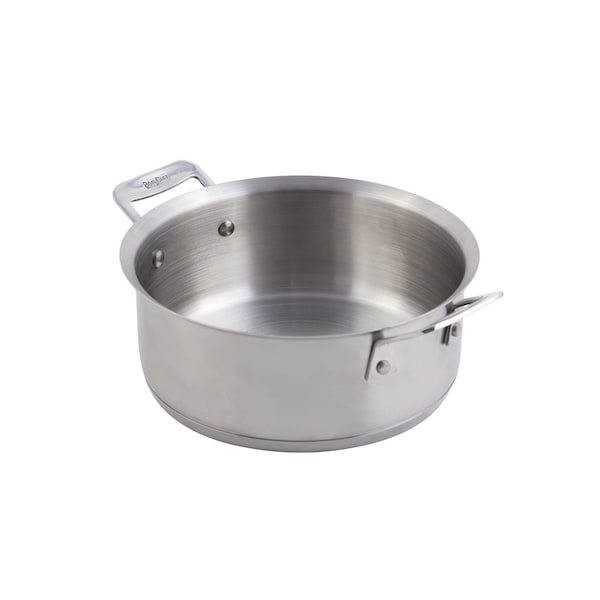 Bon Chef Cucina Casserole Pot W/ Lid, Ind Btm, 8 5/8"Dia X 4 1/4"H, 2 Sq Hndls, 3 Qt - 60000