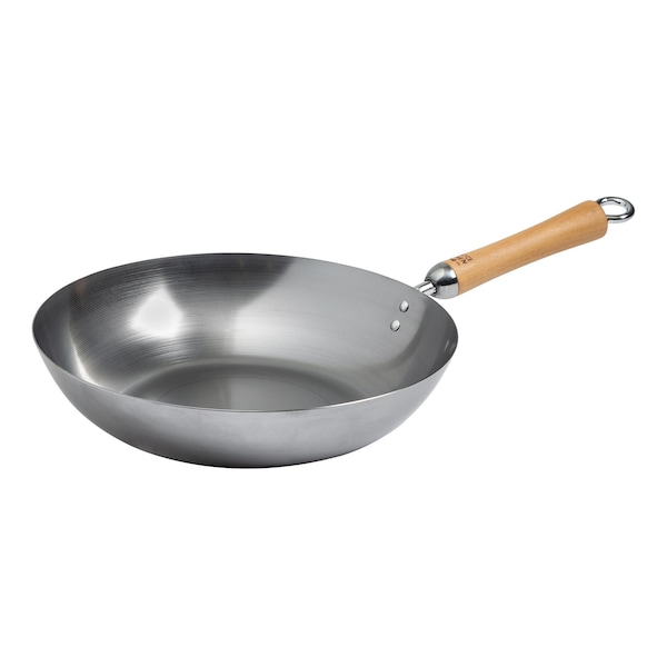 Joyce Chen Classic Series Carbon Steel Stir Fry Pan with Birch Handle, 12-In. - J21-9979