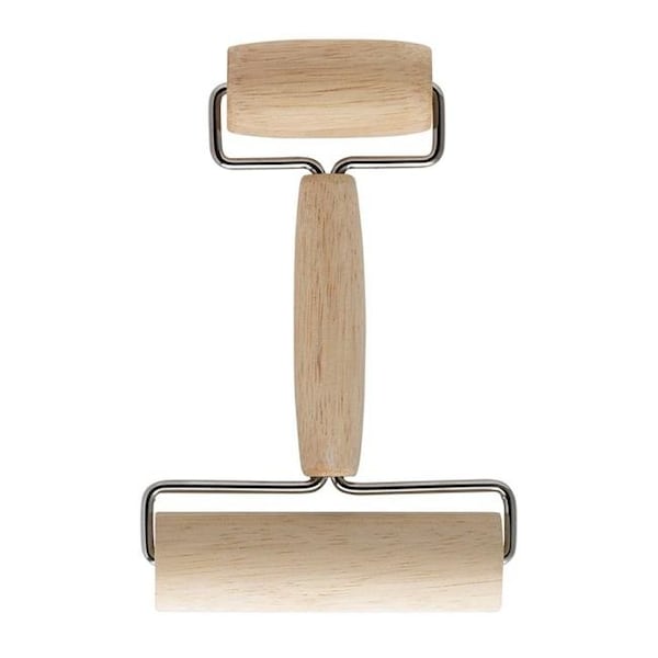 Harold Import Co Harold Import 6311559 7 in. x 4.5 in. dia. Wood Double Dough Roller - 6311559